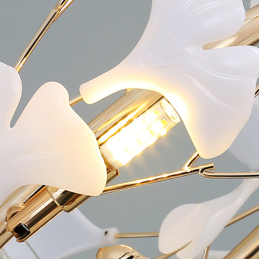 Glam Ceramic Leaf Chandelier