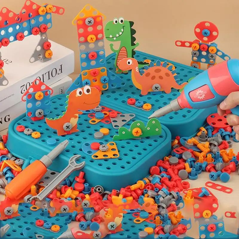 Toy Drill 3D Construction Building Block Set
