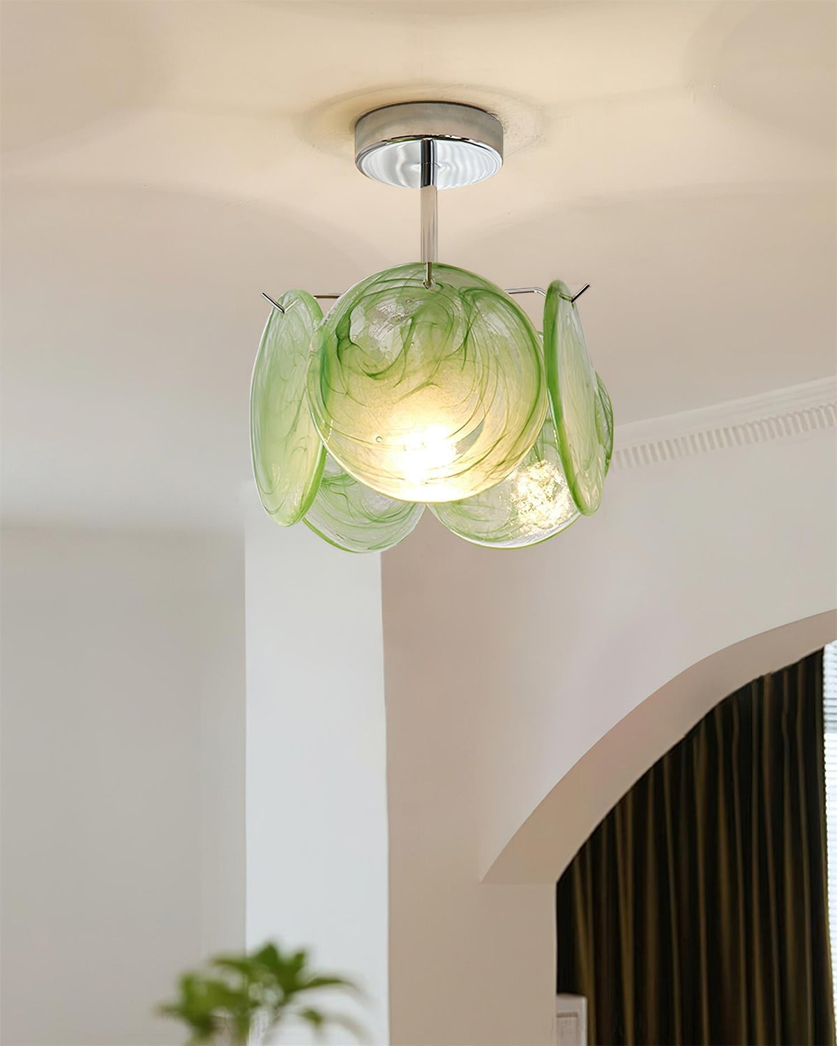 Boho Tinted Glass Ceiling Lamp