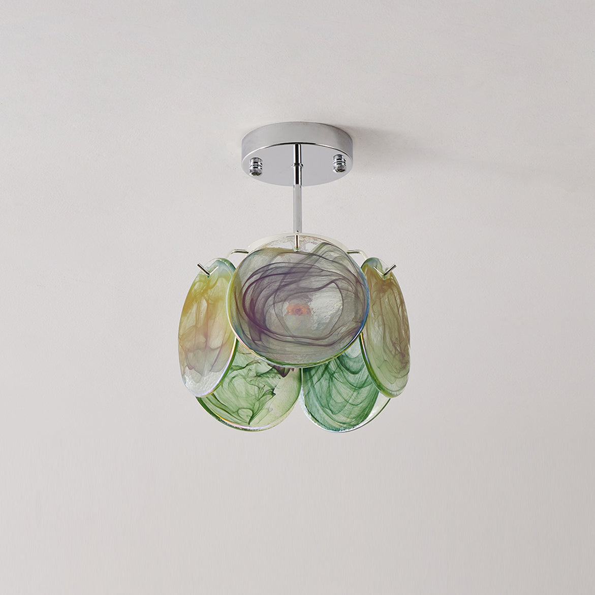 Boho Tinted Glass Ceiling Lamp