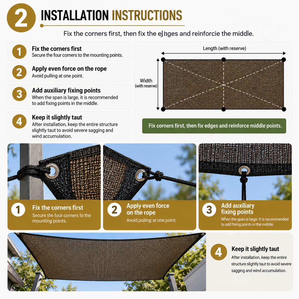 Breathable Rectangular Sun Shade Canopy