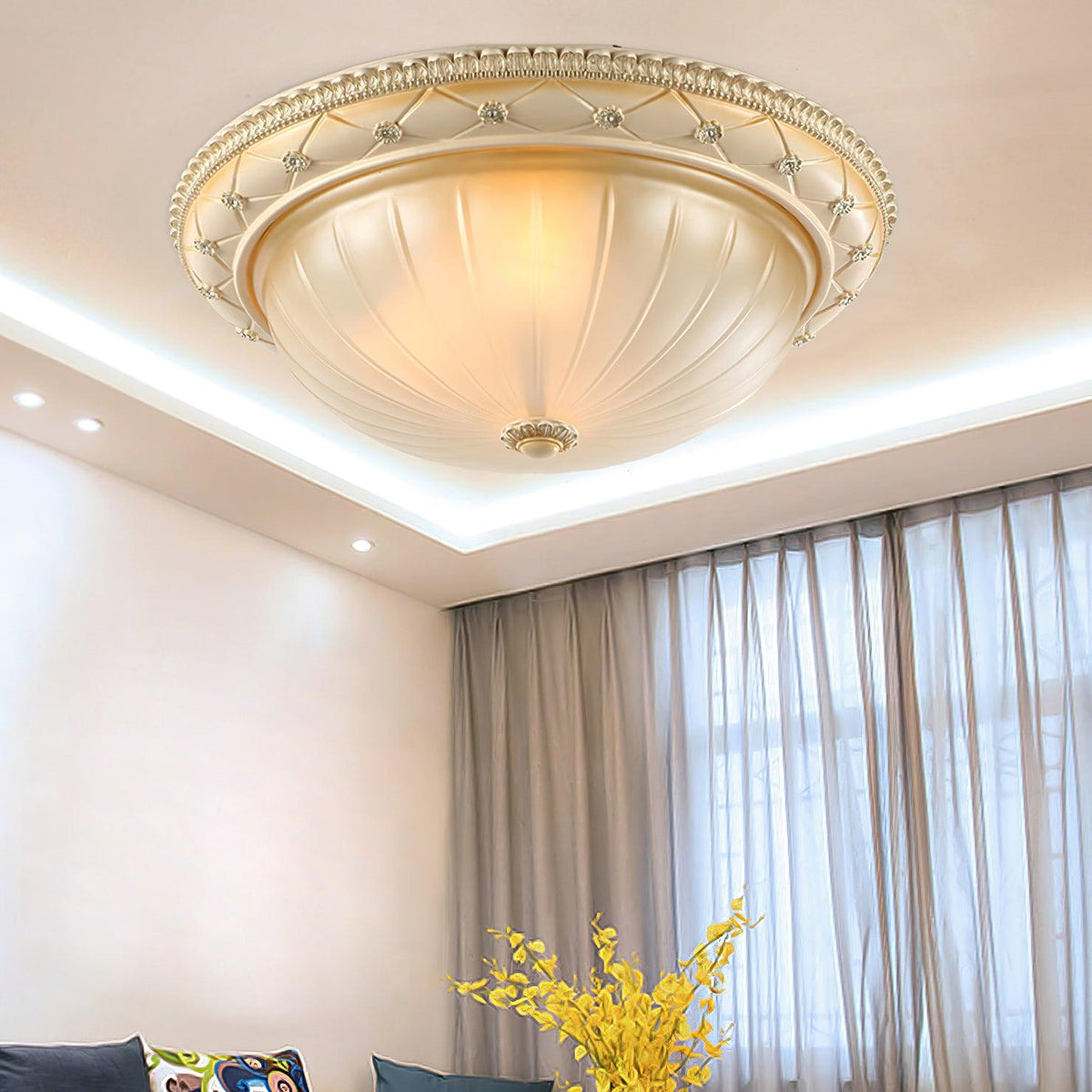 Vintage Resin Flush Mount Ceiling Light