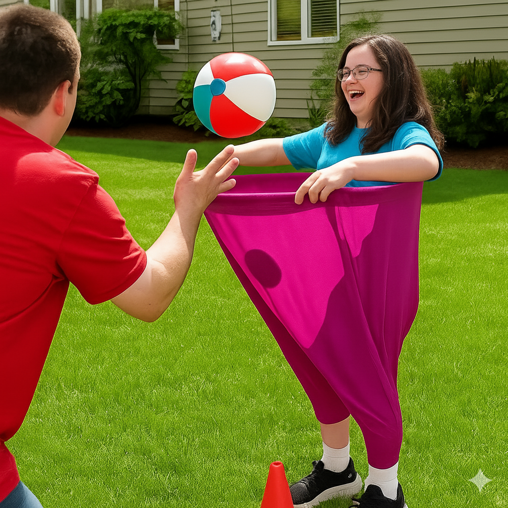 Kids Clown Trousers Catch Ball Throwing Game