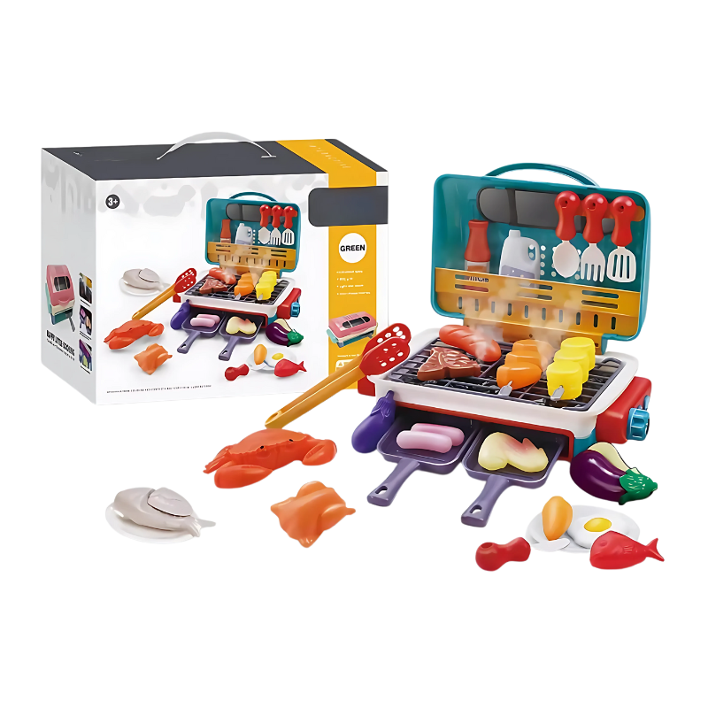 Kids Pretend Play BBQ Grill Playset