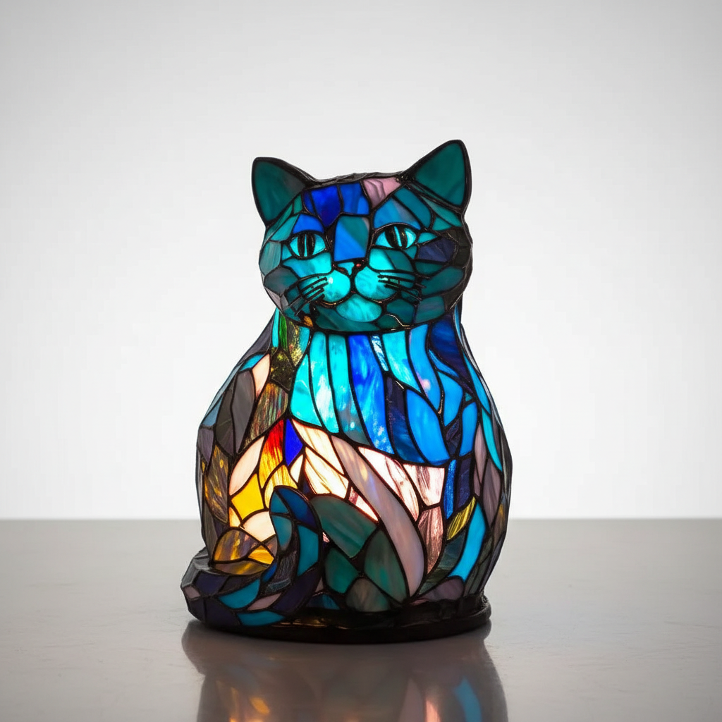 AnimalGlow Table Lamp | Stained-Glass Style Animal Design
