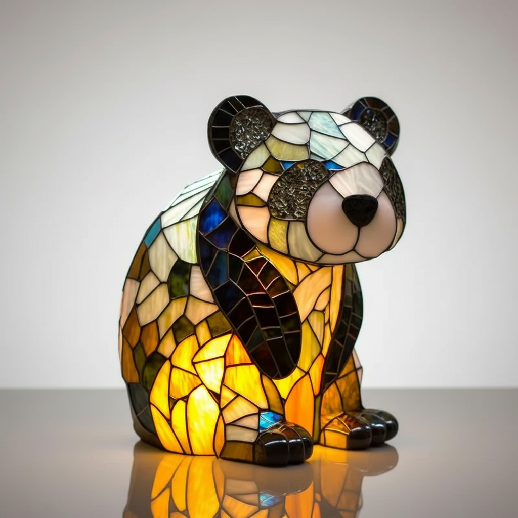 AnimalGlow Table Lamp | Stained-Glass Style Animal Design