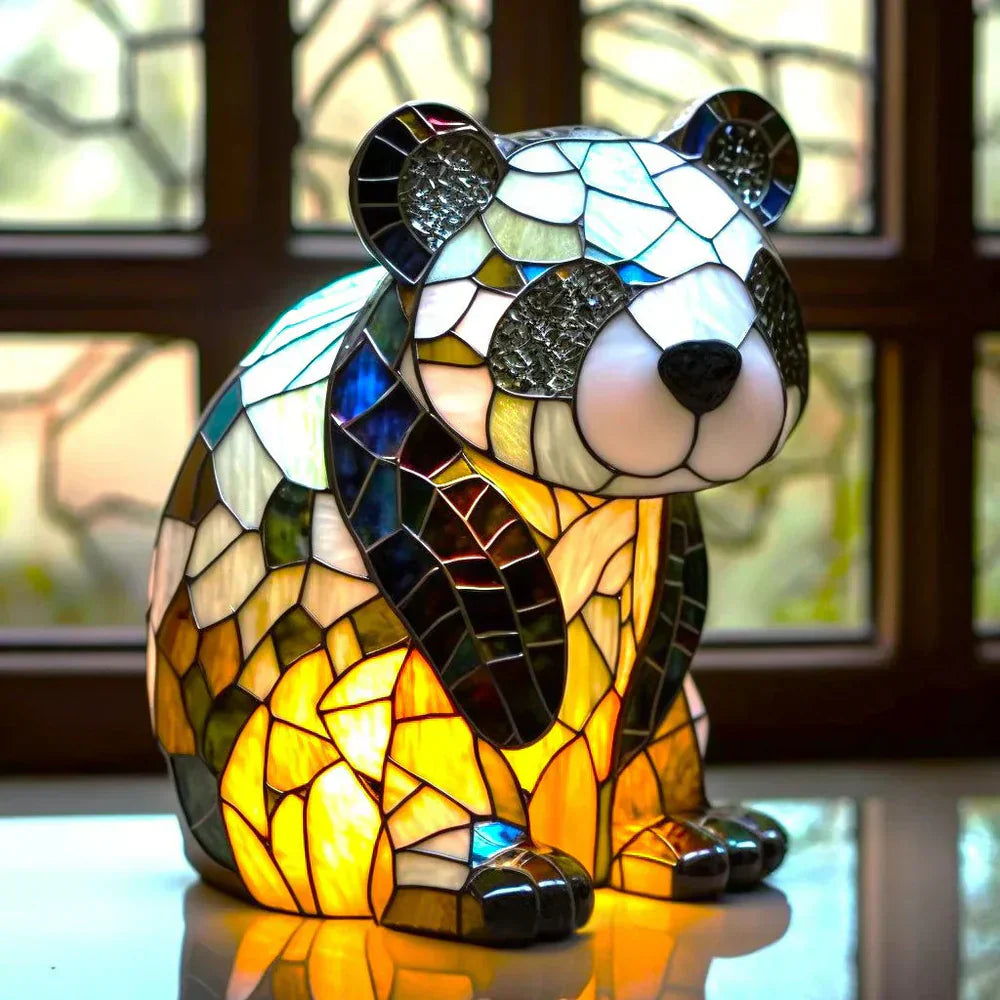 AnimalGlow Table Lamp | Stained-Glass Style Animal Design