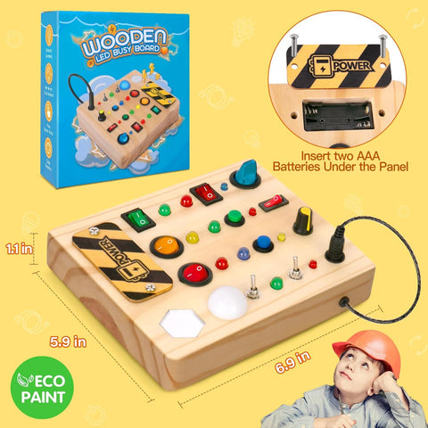 Toddler Light Up Button Sensory Busy Board