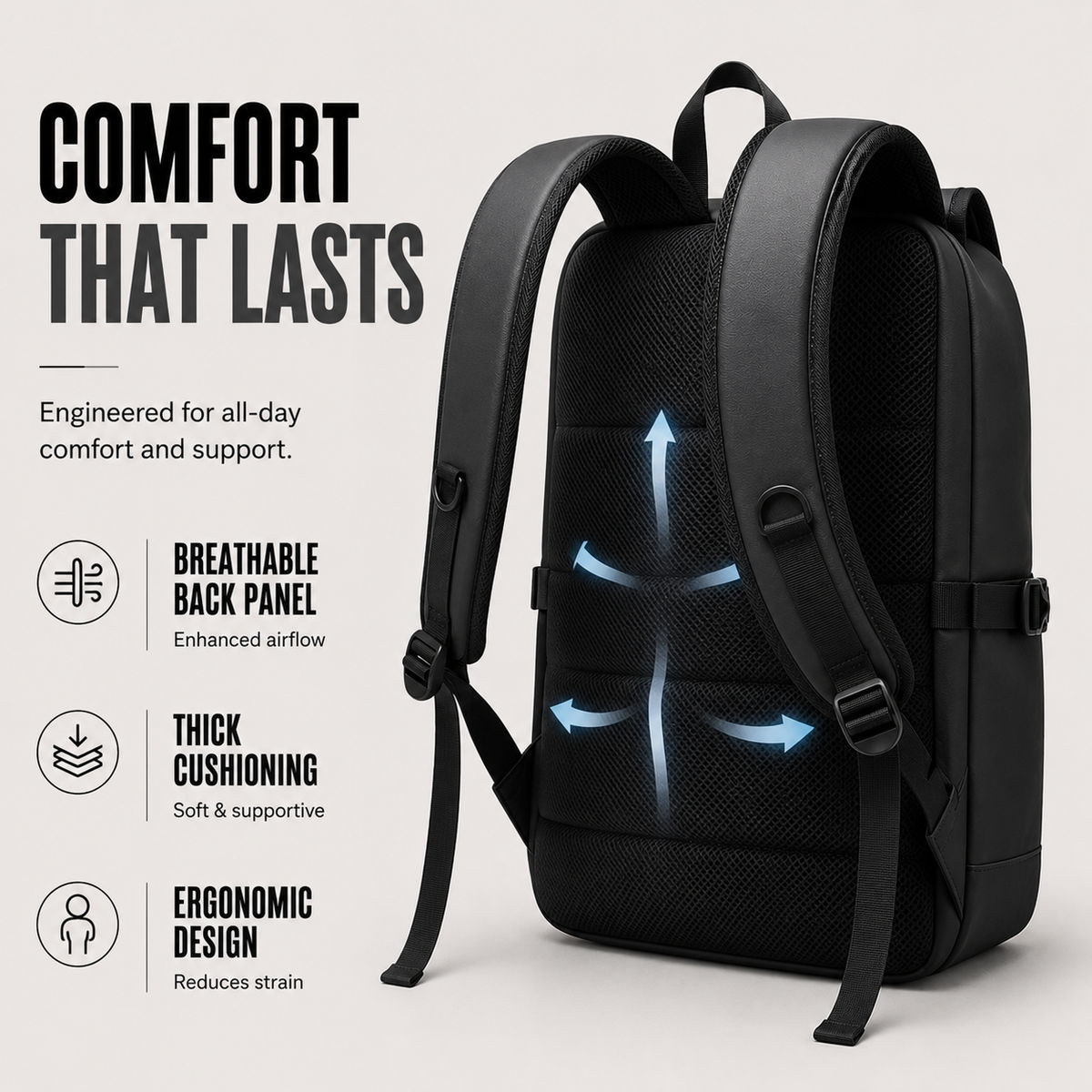 Minimalist Roll-Top Commuter Backpack