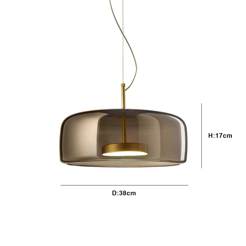Contemporary Glass Dome Pendant Light