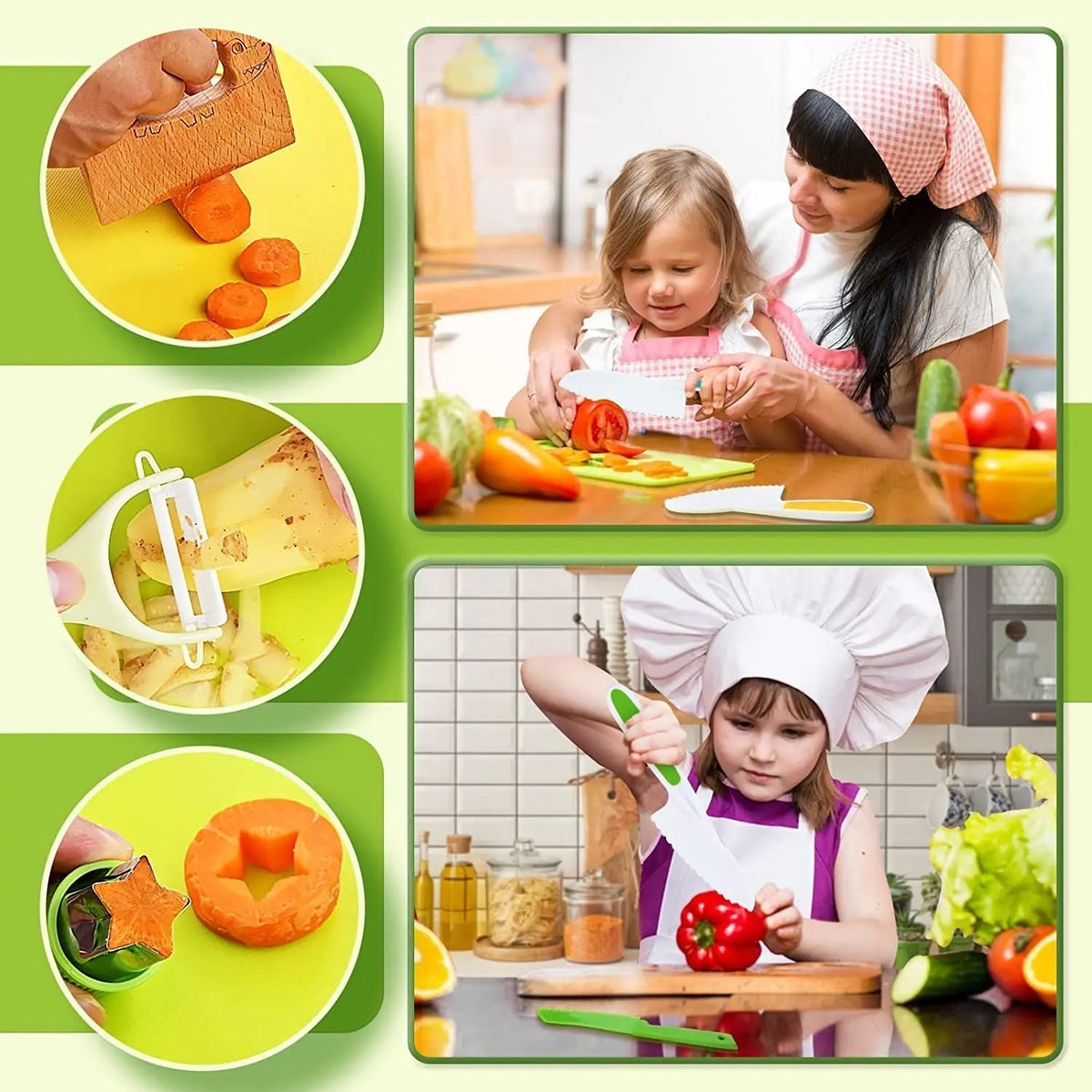Kids Montessori Real Cooking Kitchen Tool Set