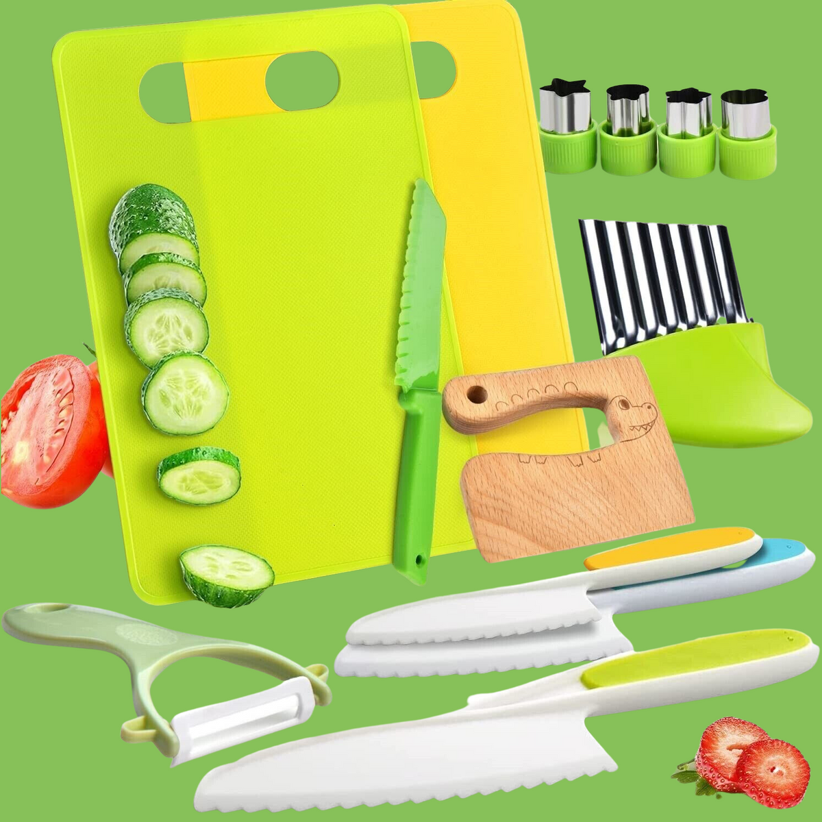 Kids Montessori Real Cooking Kitchen Tool Set