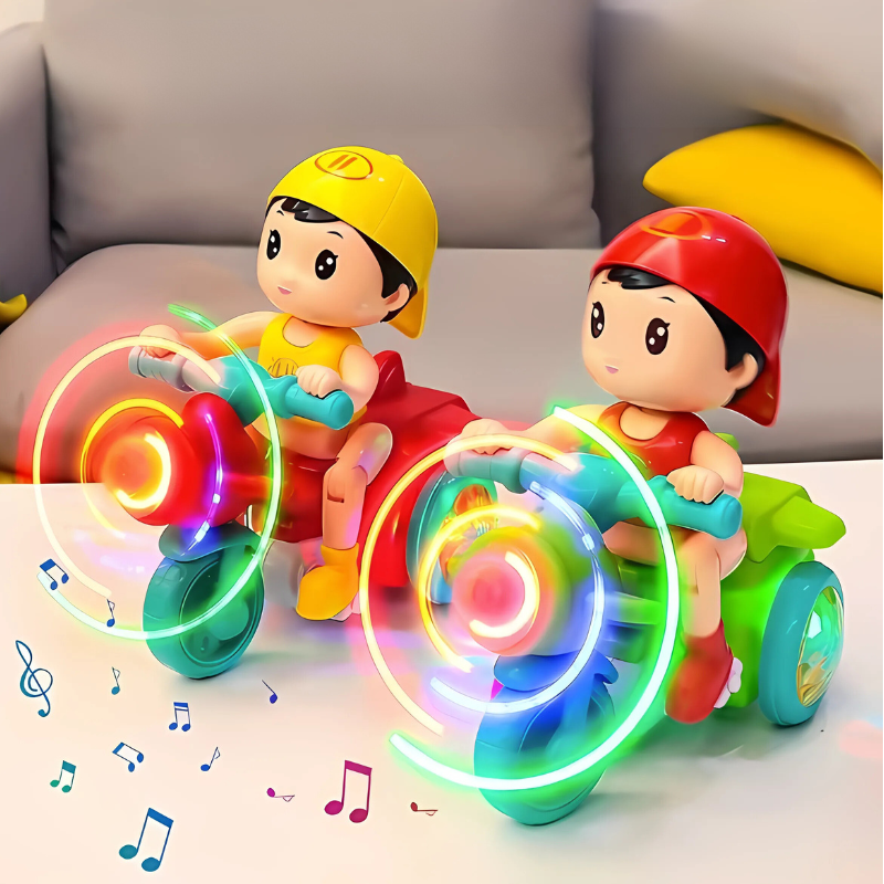 Toddler Electric Light-Up Spinning Motorbike Toy