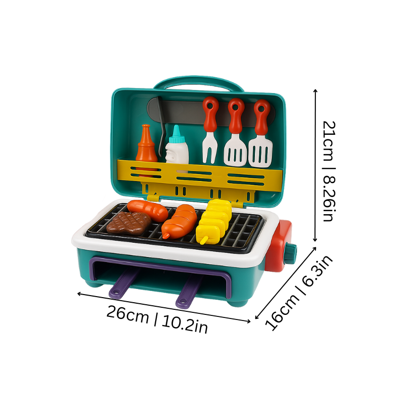 Kids Pretend Play BBQ Grill Playset