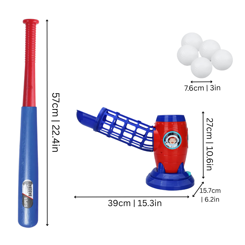 Kids Automatic Baseball Pitching Machine Toy