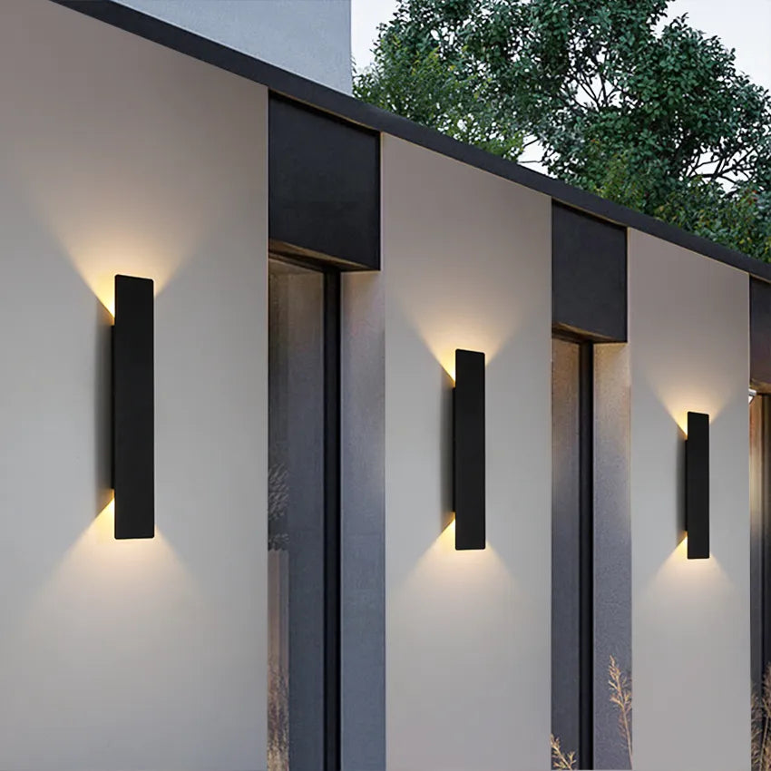 Modern Outdoor Wall Light | Black Aluminium Sconce with IP65 Waterproof Design | Stylish Illumination for Gardens and Patios 0