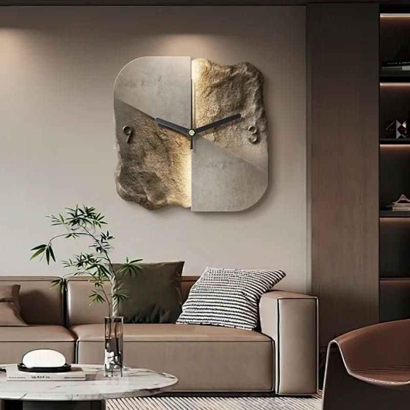 Organic Modern 3D Relief Sandstone Wall Clock
