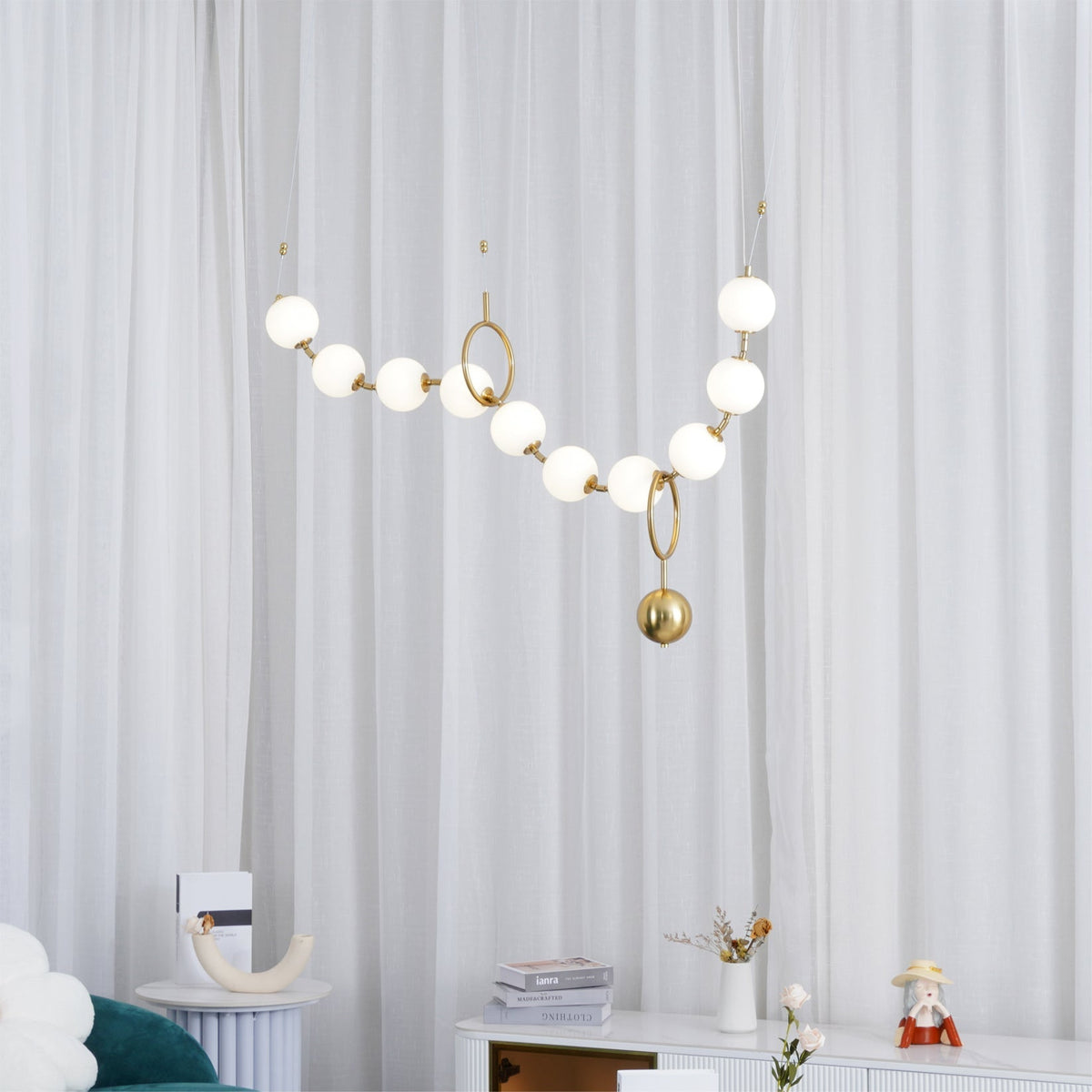 Glam Glass Bubble Cluster Pendant Light