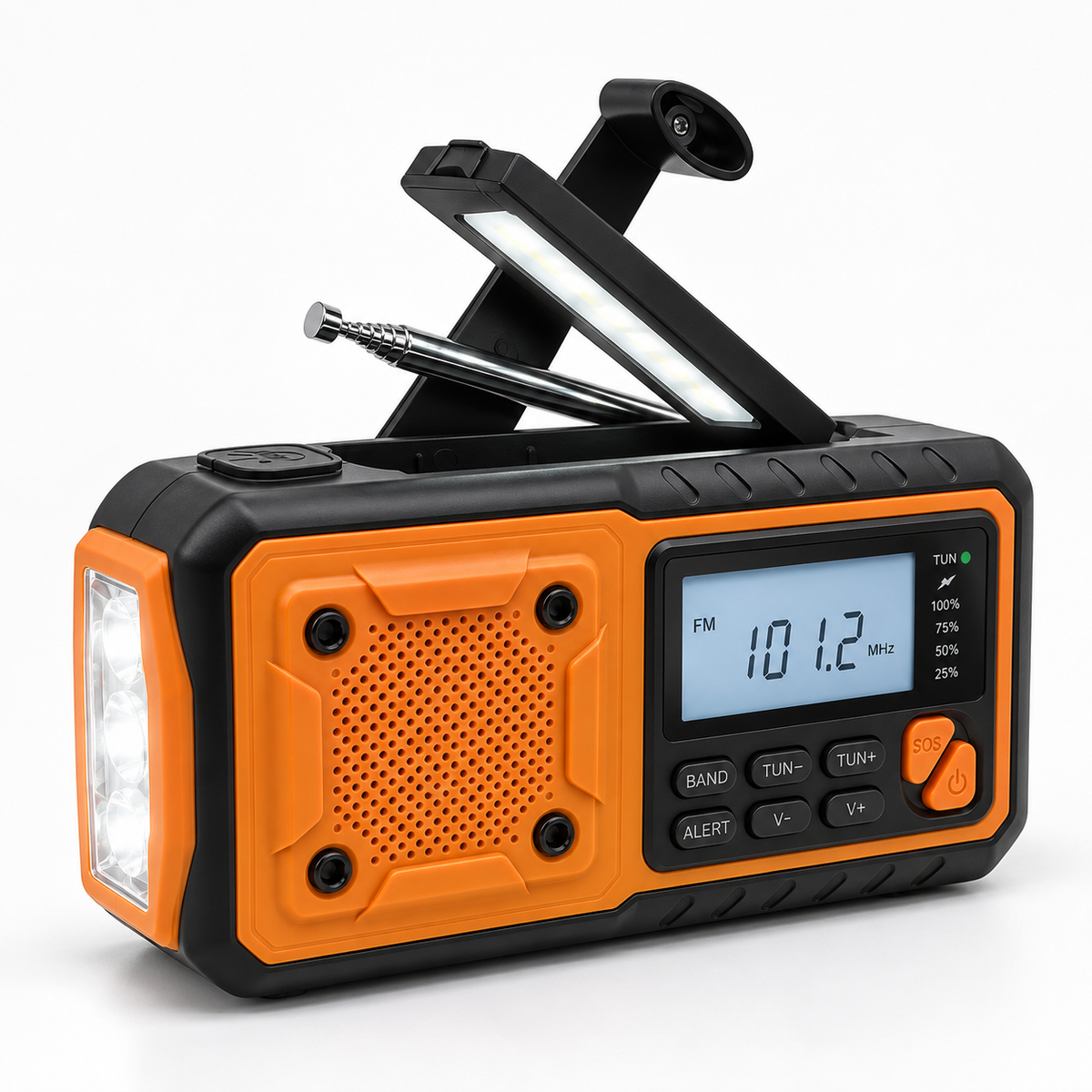 Solar-Powered Crank Emergency Radio