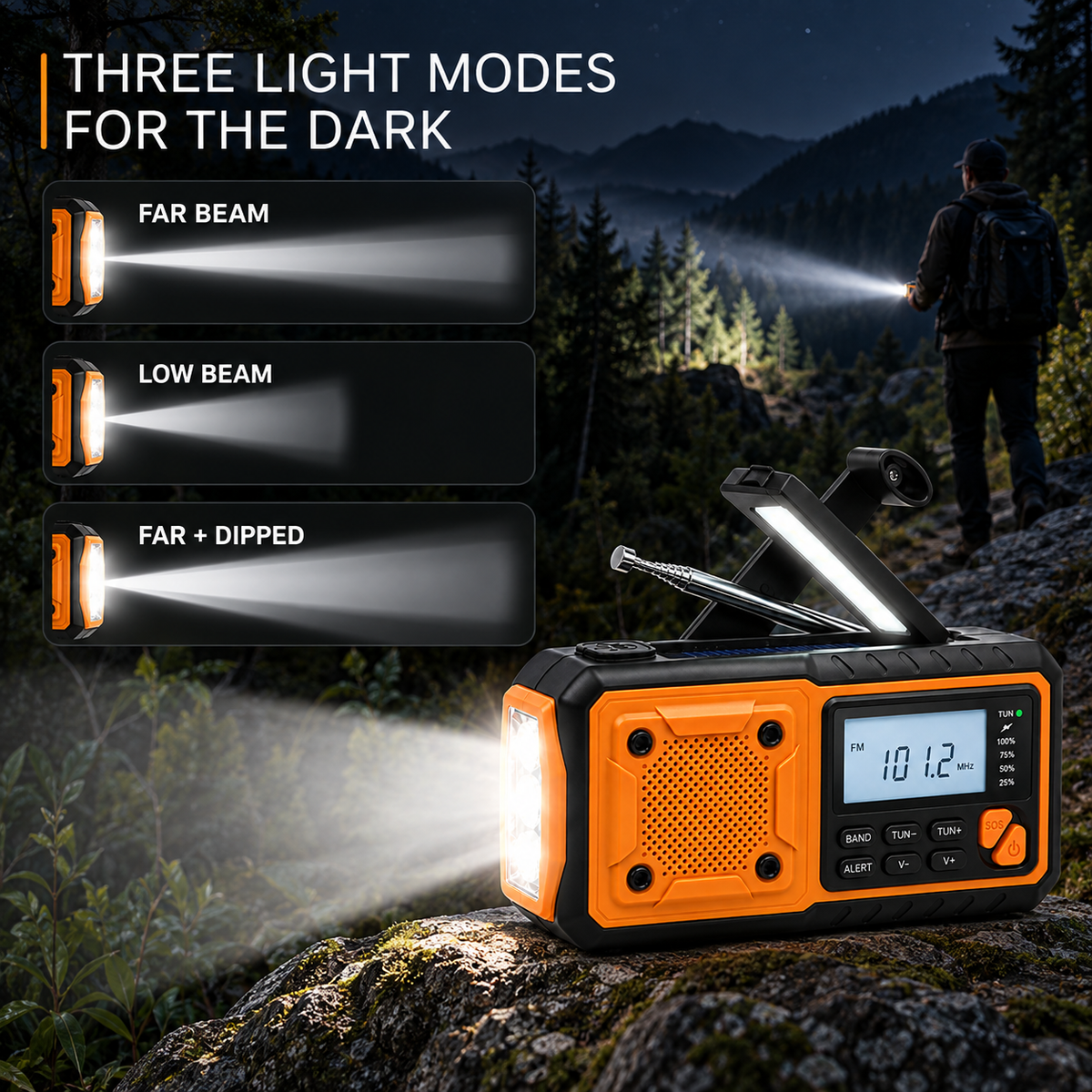 Solar-Powered Crank Emergency Radio