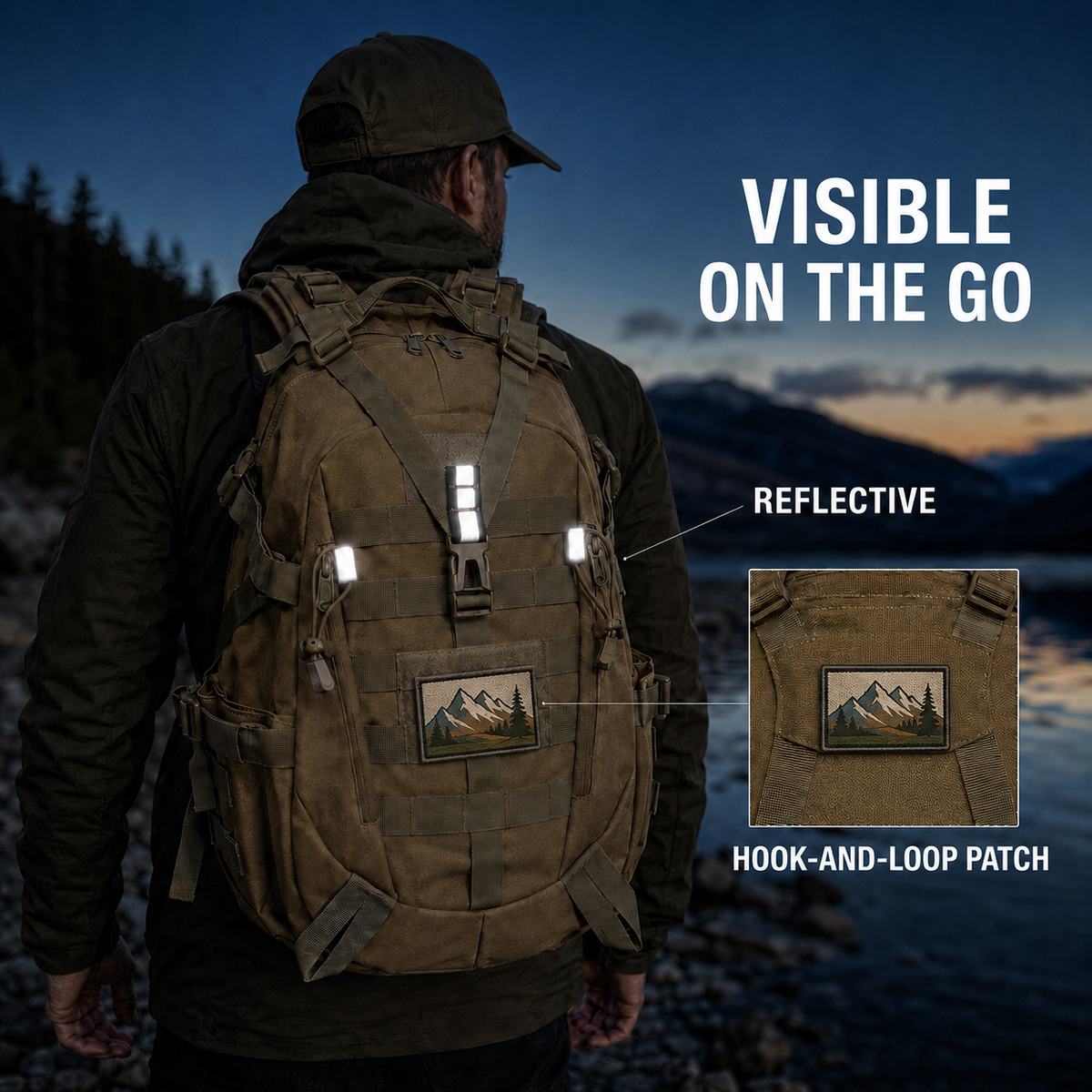 Water-Repellent 40L Hiking Backpack