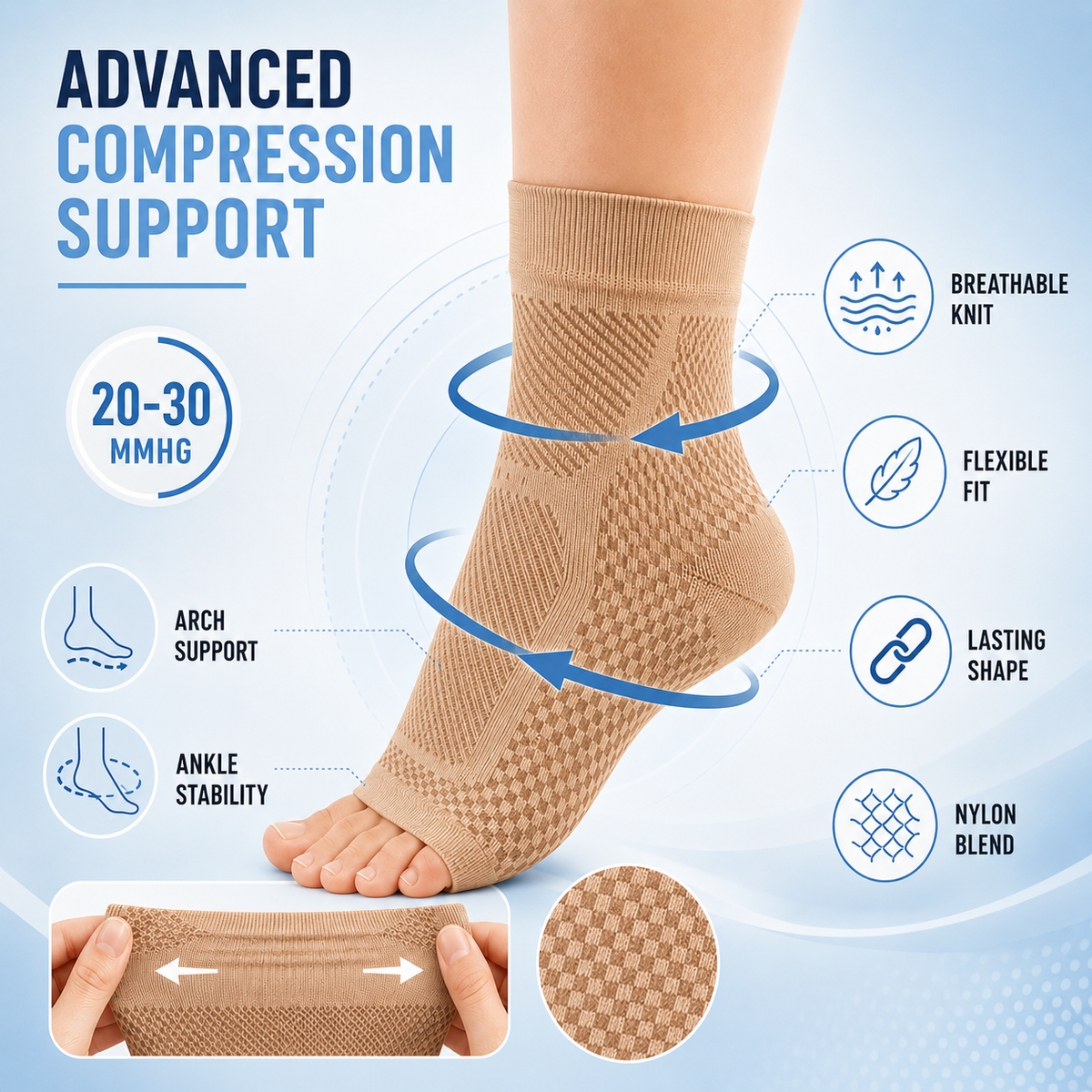 Breathable Ankle Compression Sleeve