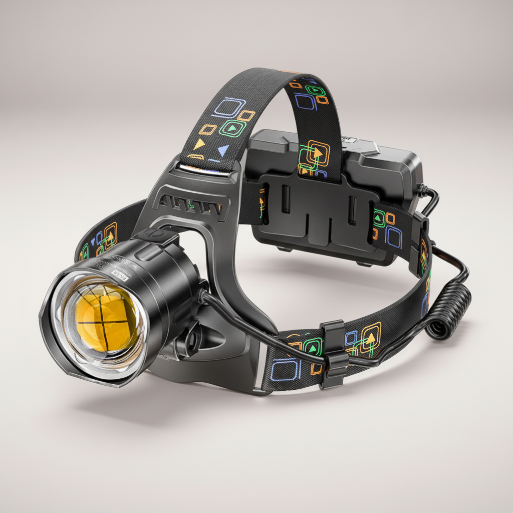 Waterproof Zoomable Rechargeable LED Headlamp