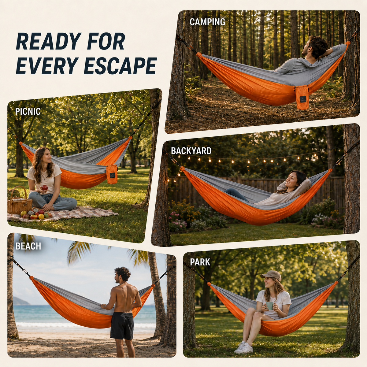Packable Lightweight Double Camping Hammock