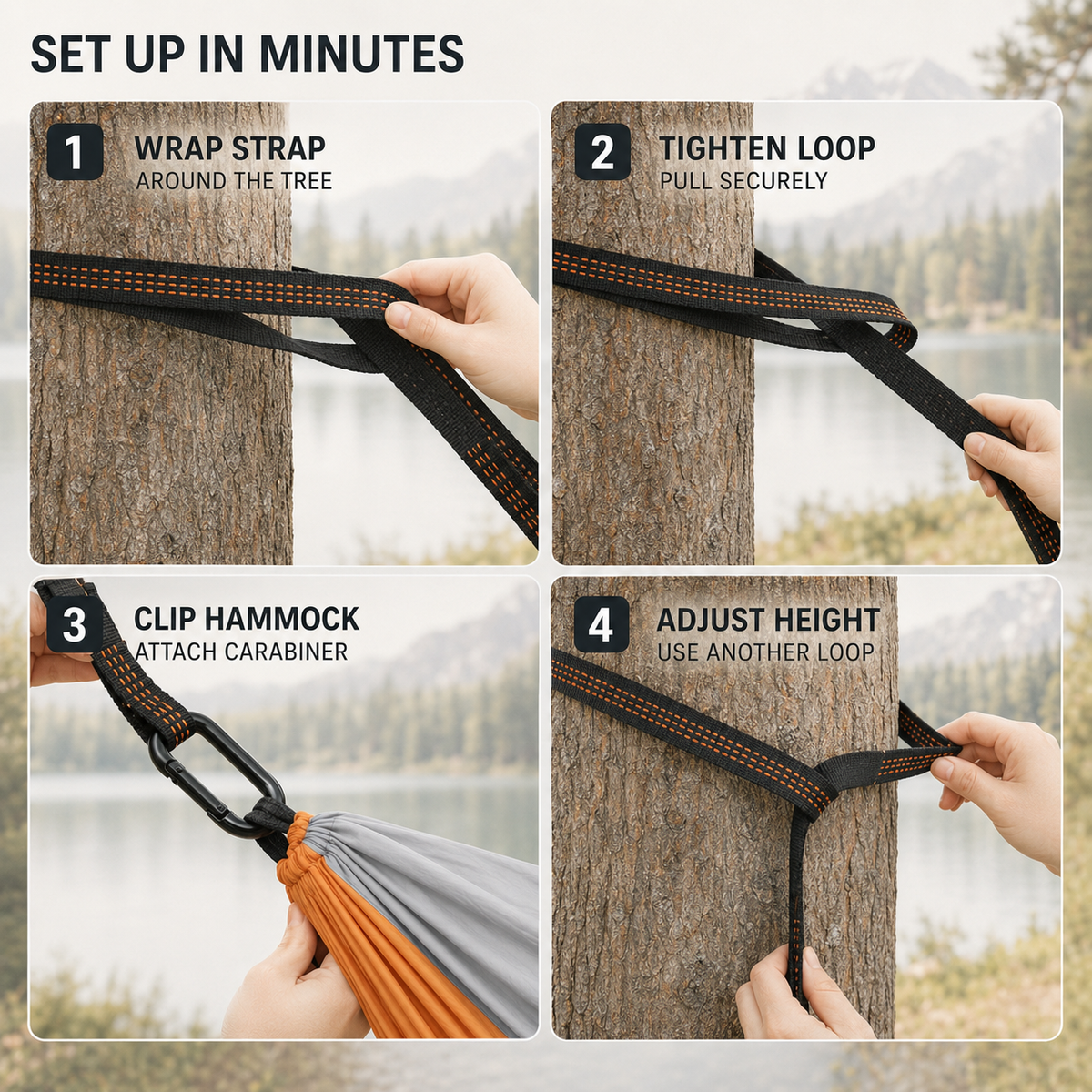 Packable Lightweight Double Camping Hammock