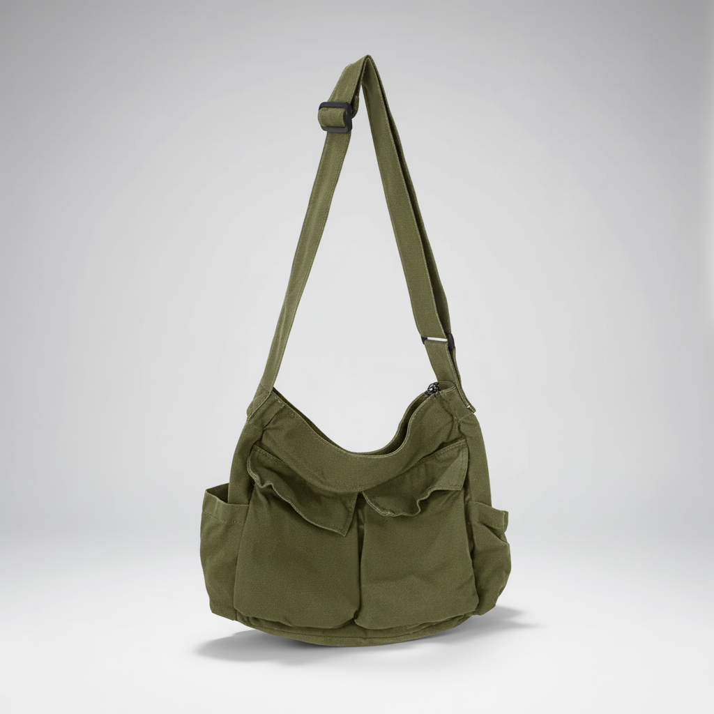 Canvas Messenger Shoulder Bag