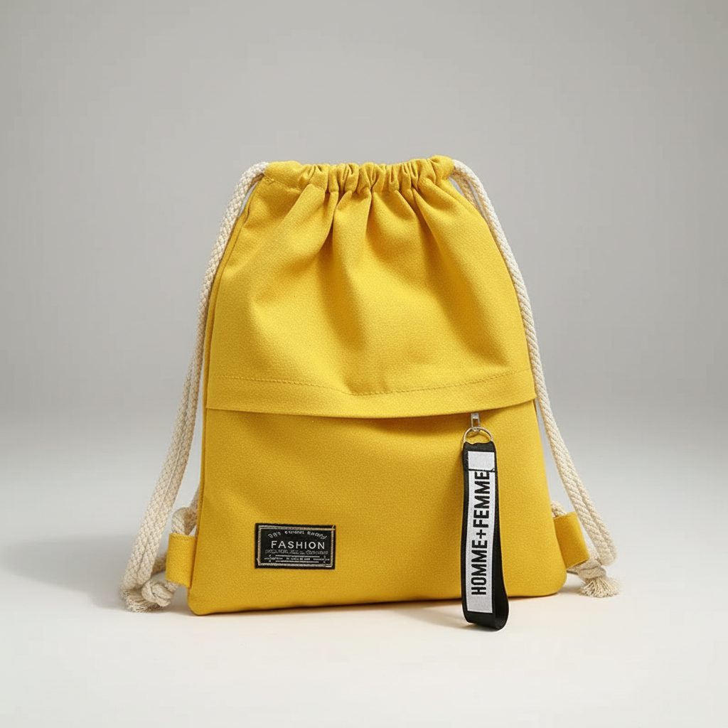 Lightweight Canvas Drawstring Backpack