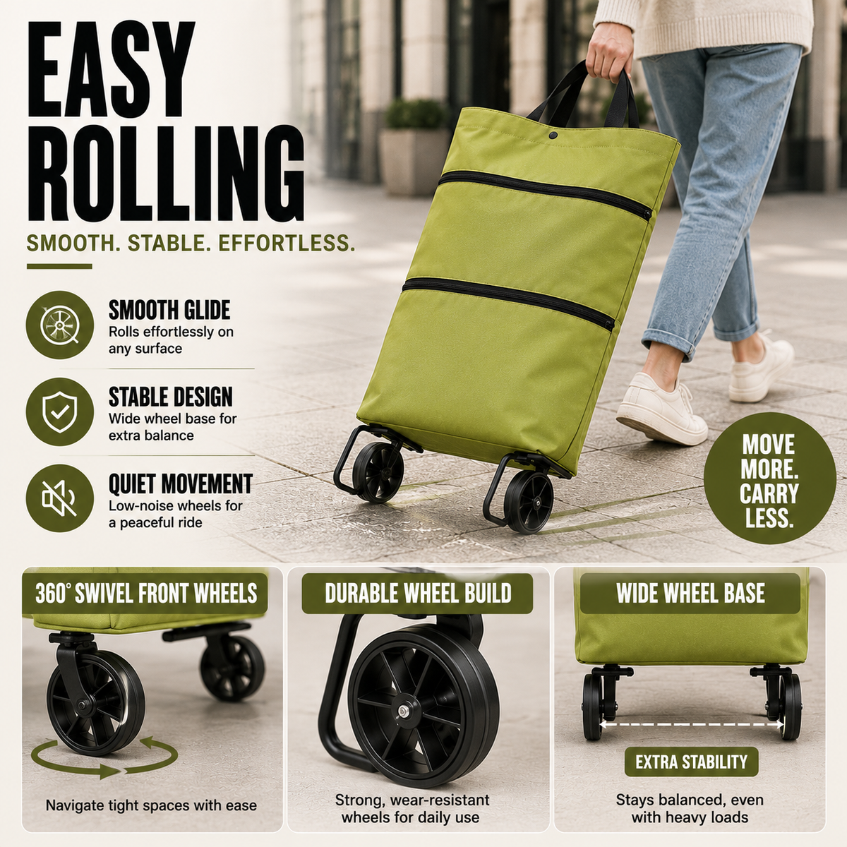Folding Backpack Shopping Trolley