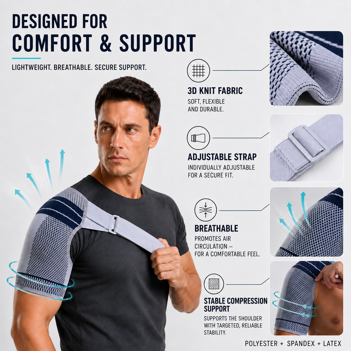 Adjustable Breathable Shoulder Compression Brace