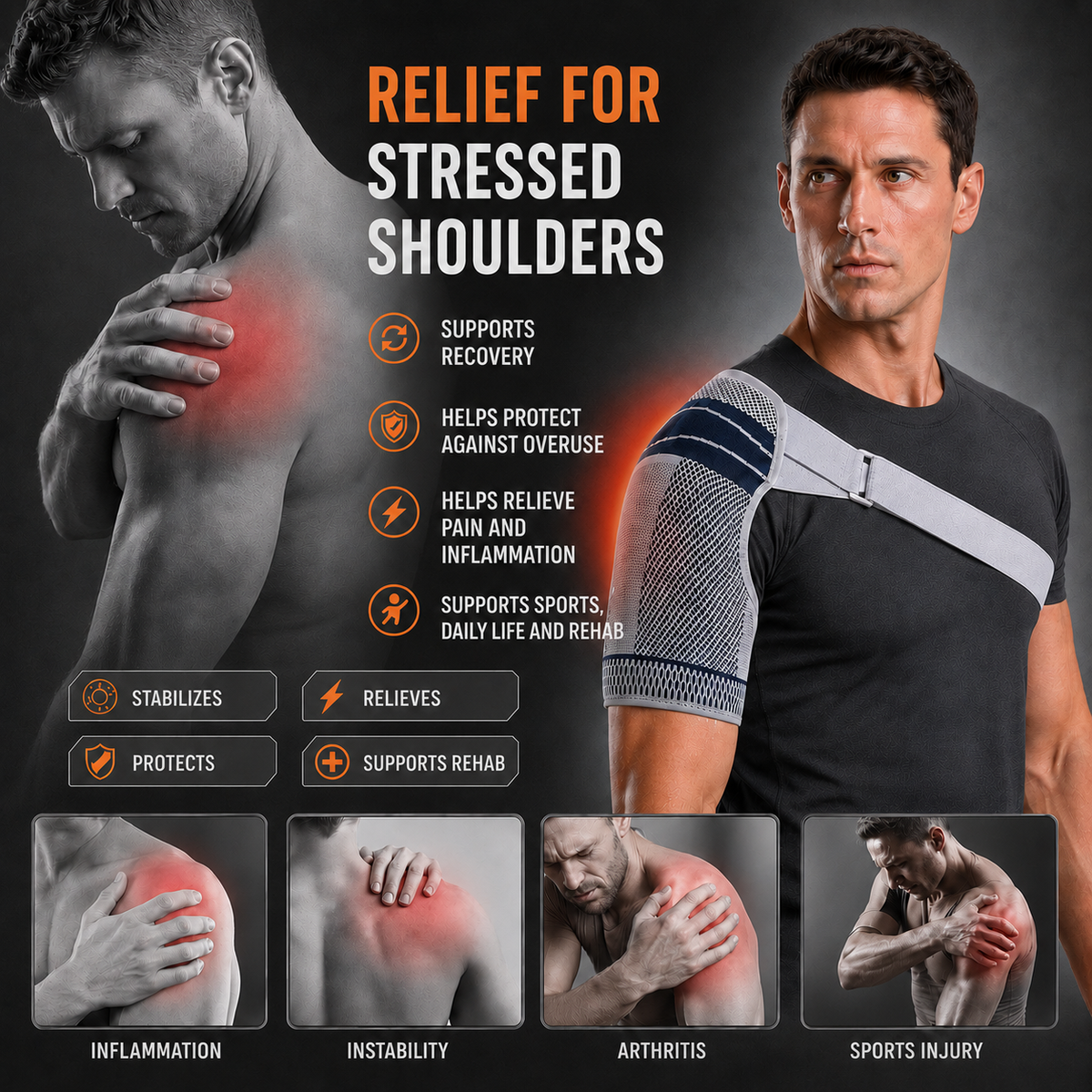 Adjustable Breathable Shoulder Compression Brace