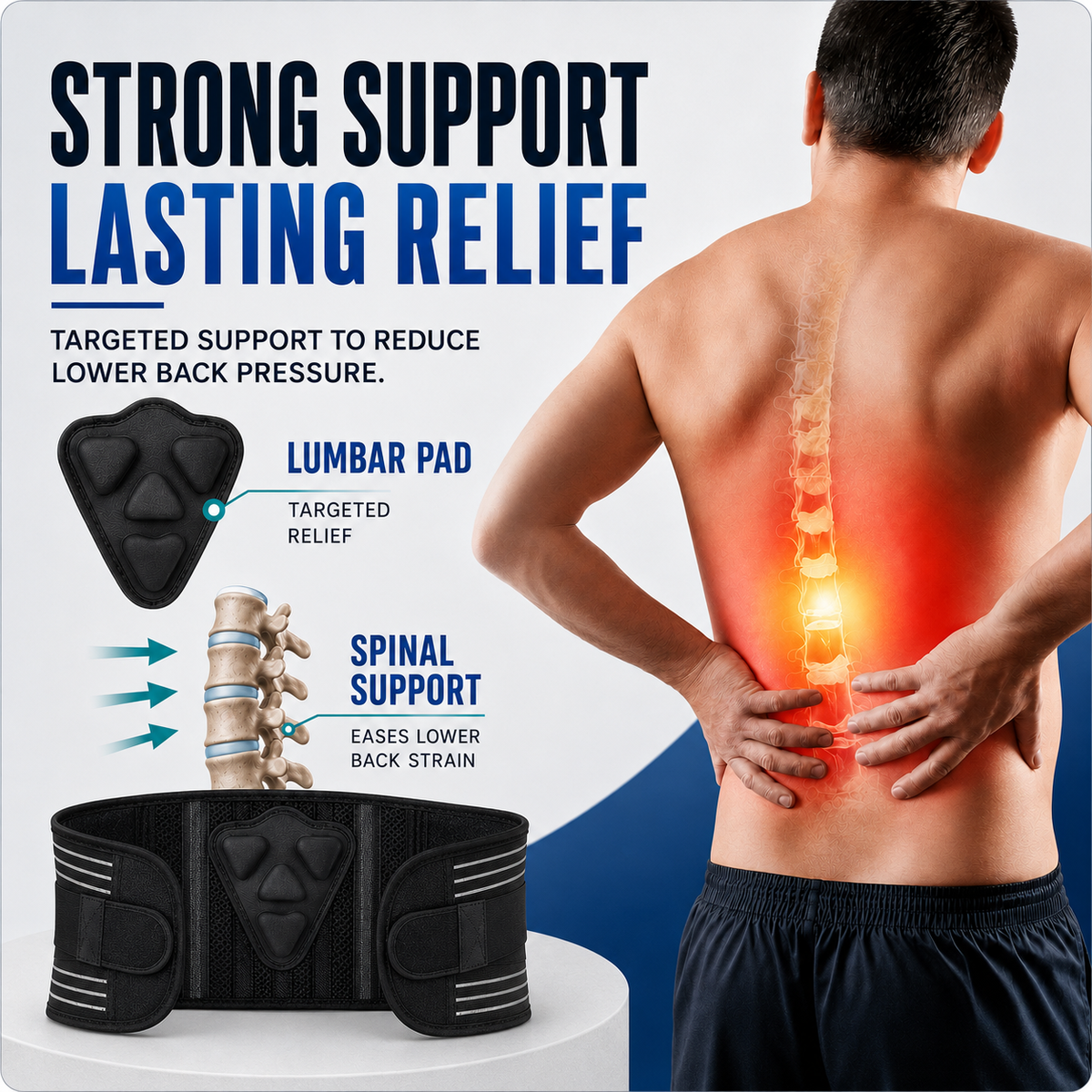 Adjustable Lumbar Support Belt