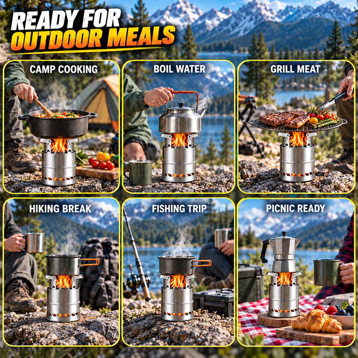 Portable Wood Burning Camp Stove
