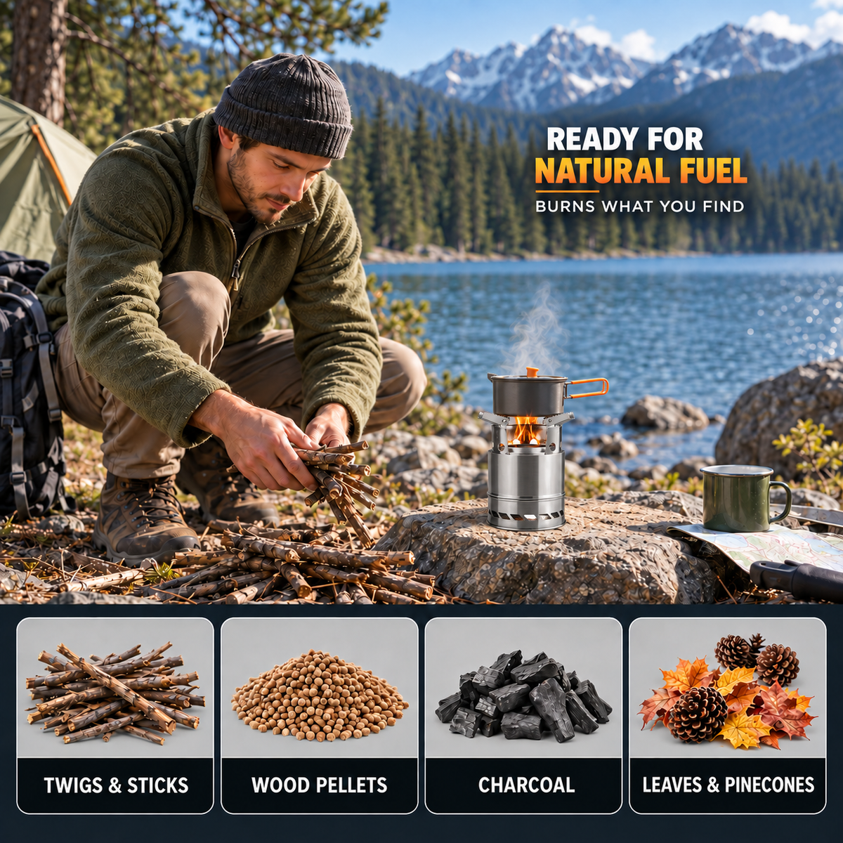 Portable Wood Burning Camp Stove