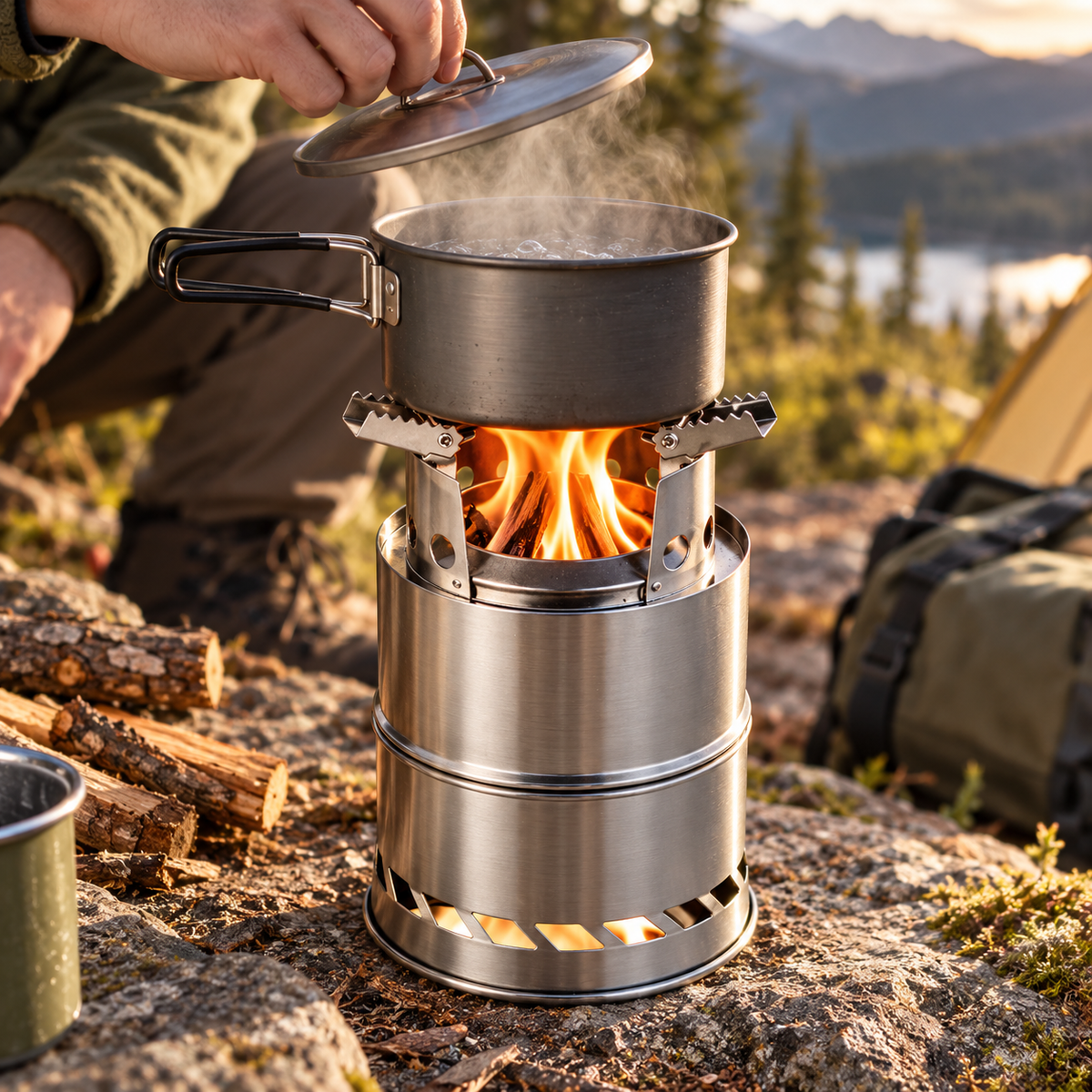 Portable Wood Burning Camp Stove