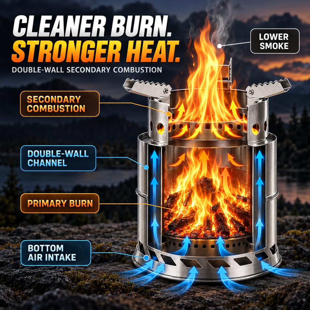 Portable Wood Burning Camp Stove