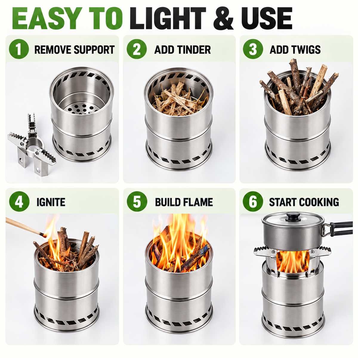Portable Wood Burning Camp Stove
