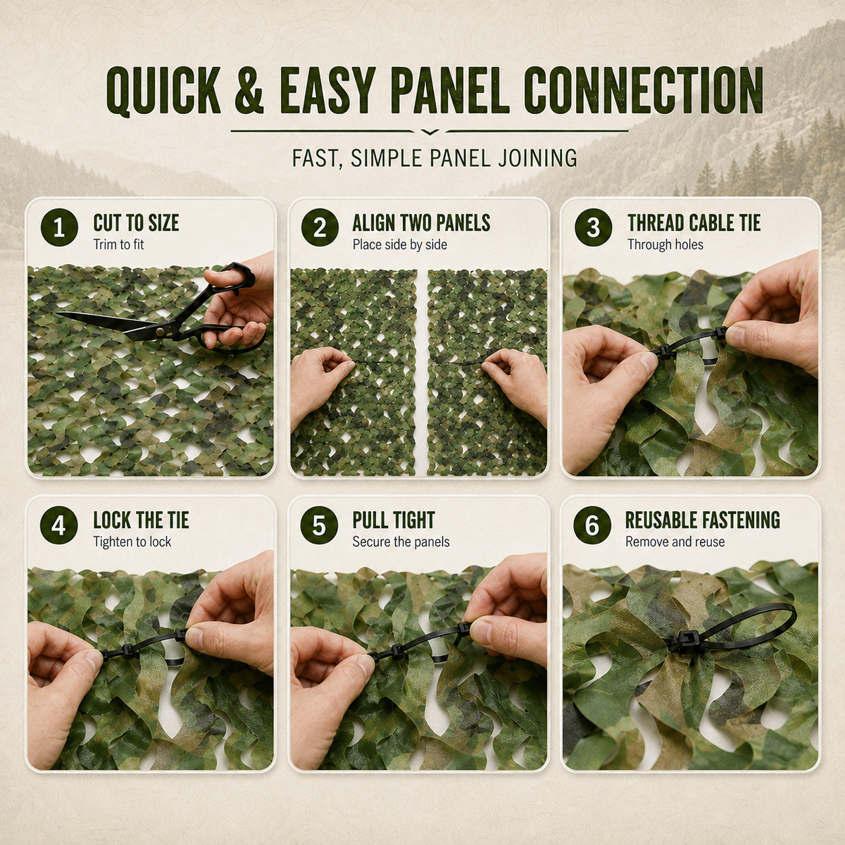 Camouflage Privacy Shade Netting Roll