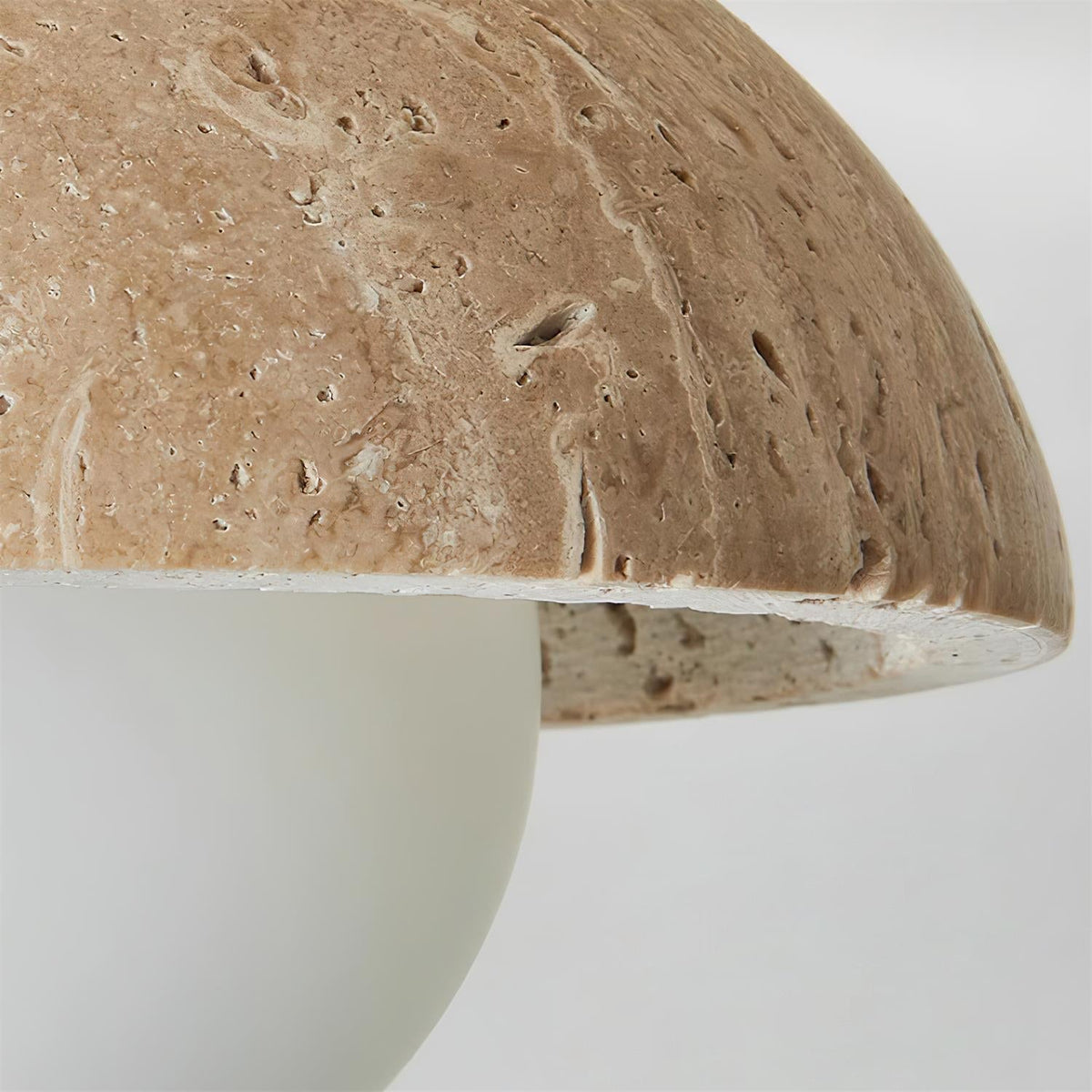 Organic Modern Travertine Glass Pendant Light