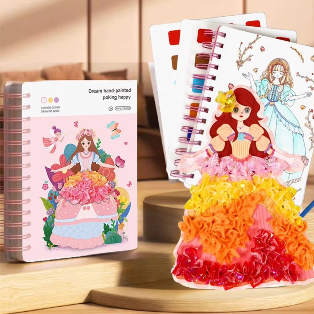Kids Princess Fashion Design Drawing Activity Book