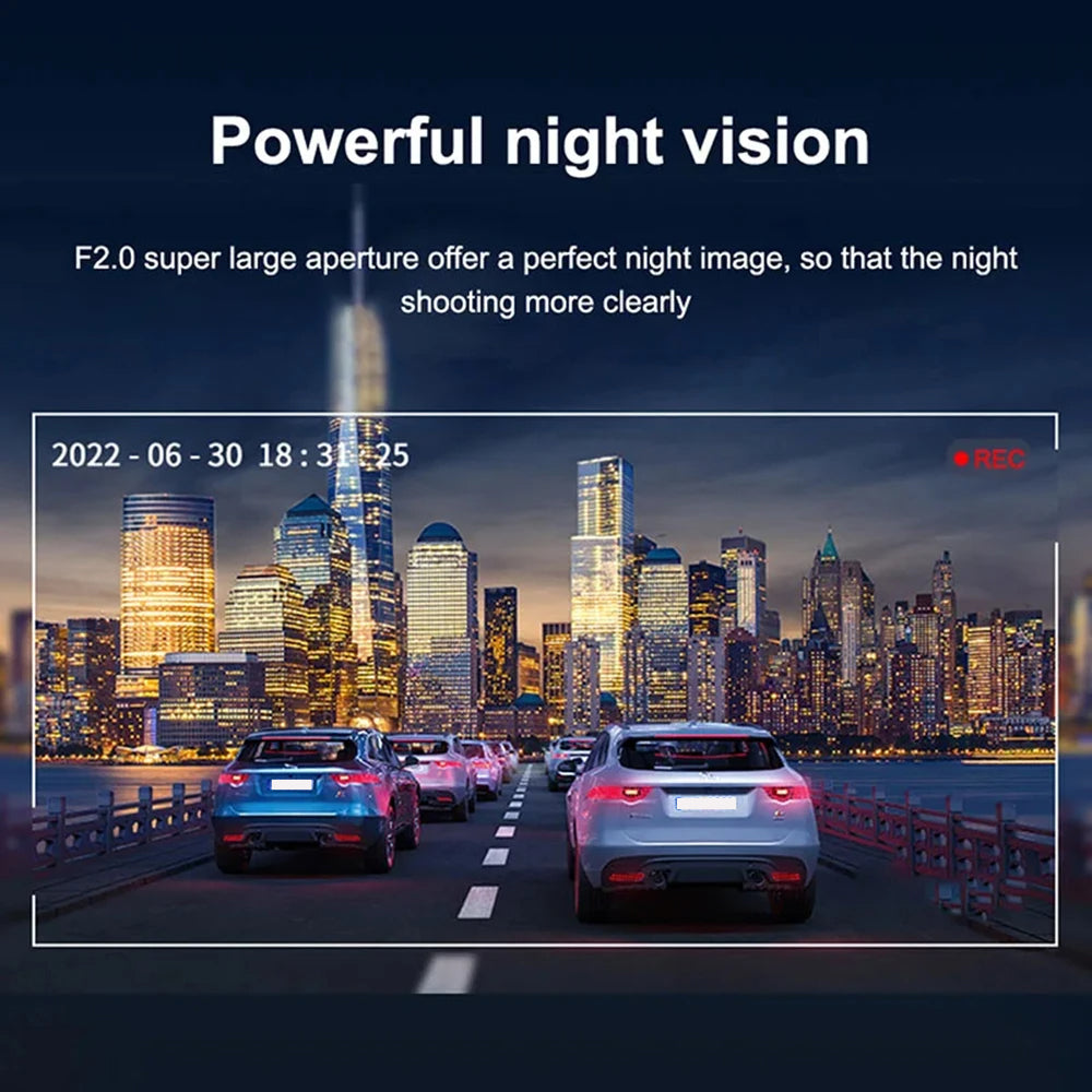 Dual Lens WiFi Dash Cam Night Vision