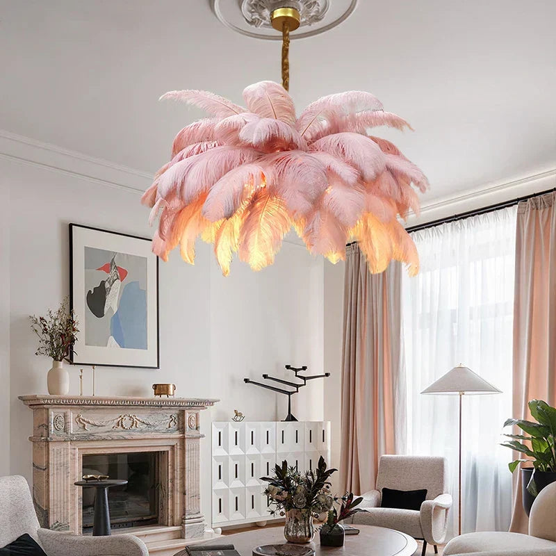 Boho Feather Pendant Chandelier