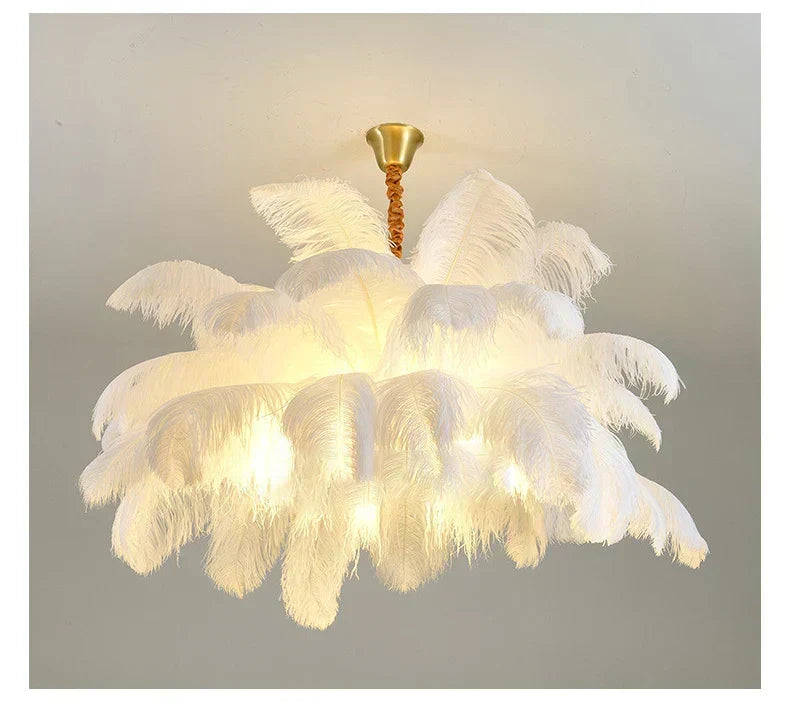 Boho Feather Pendant Chandelier