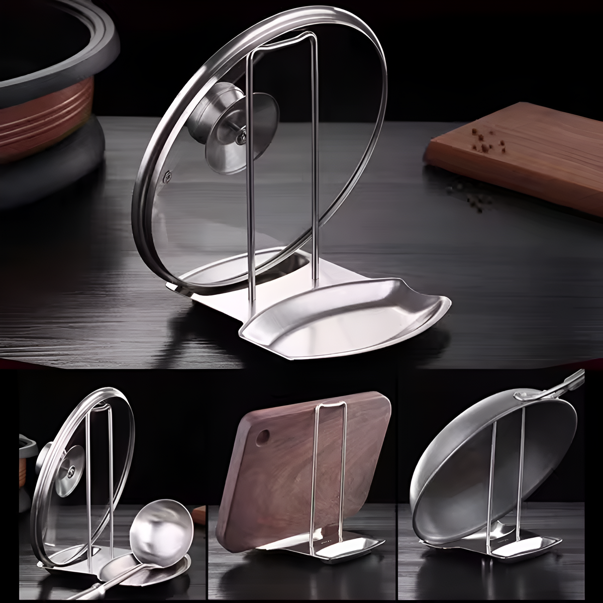 Sleek Pot Lid Holder Rack 5