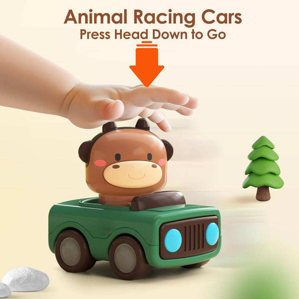 Toddler Press And Go Animal Toy Cars