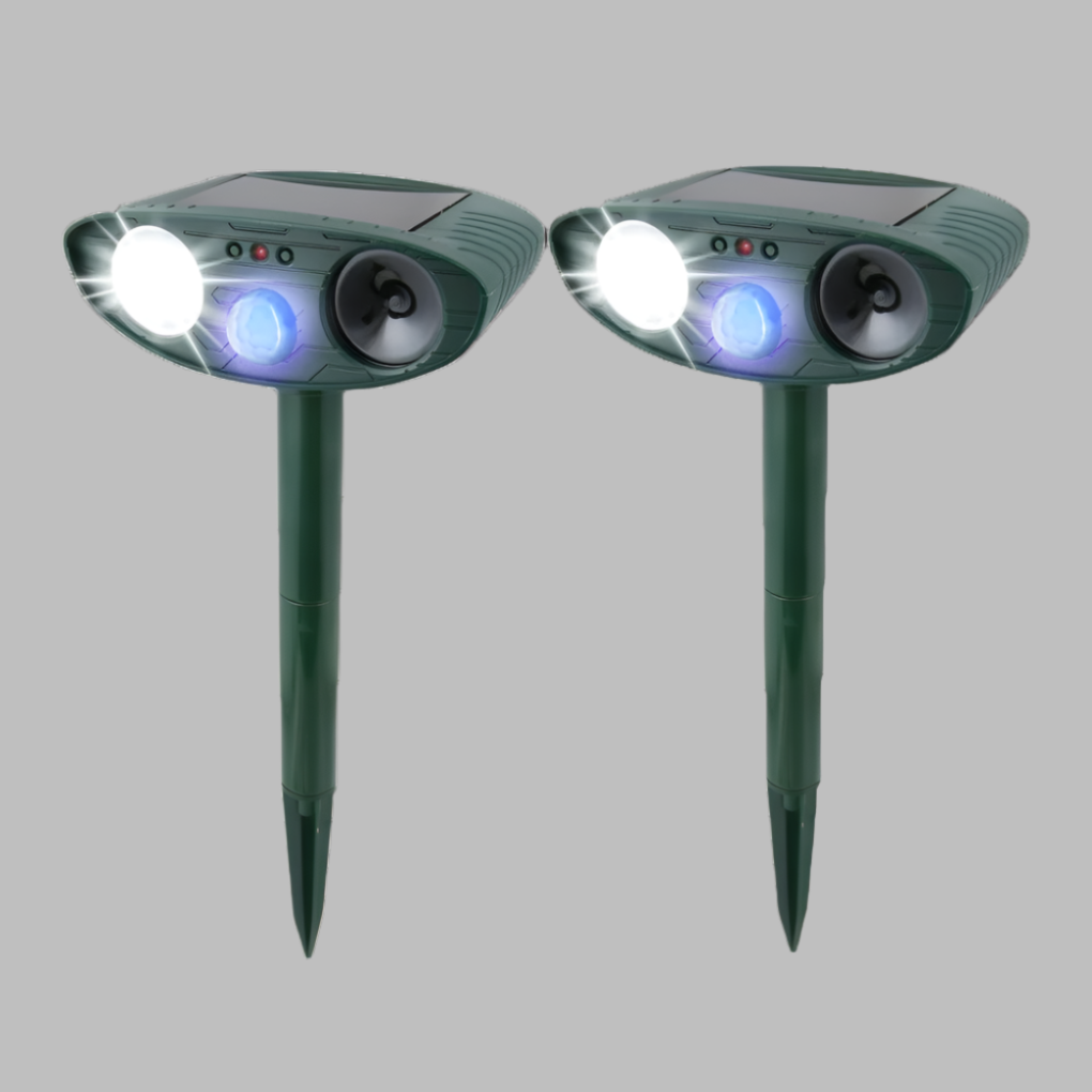 Outdoor Rabbit Deterrent – Solar Ultrasonic Pest Control Device