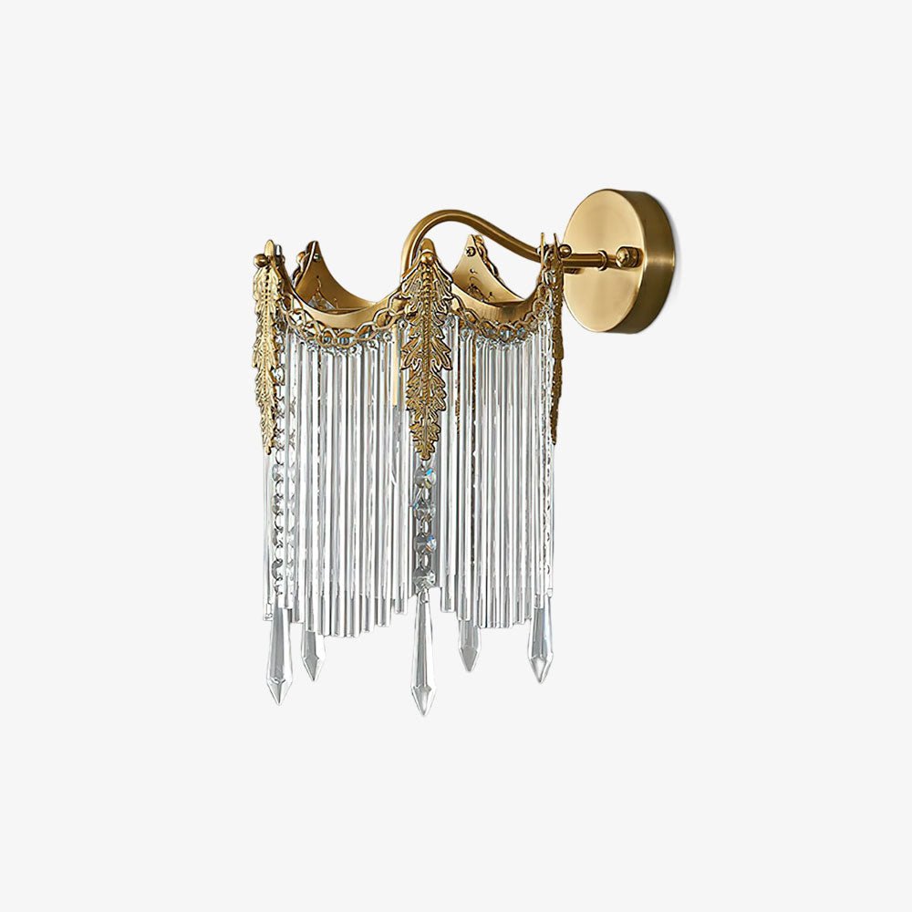 Glam Brass Cascading Glass Wall Sconce